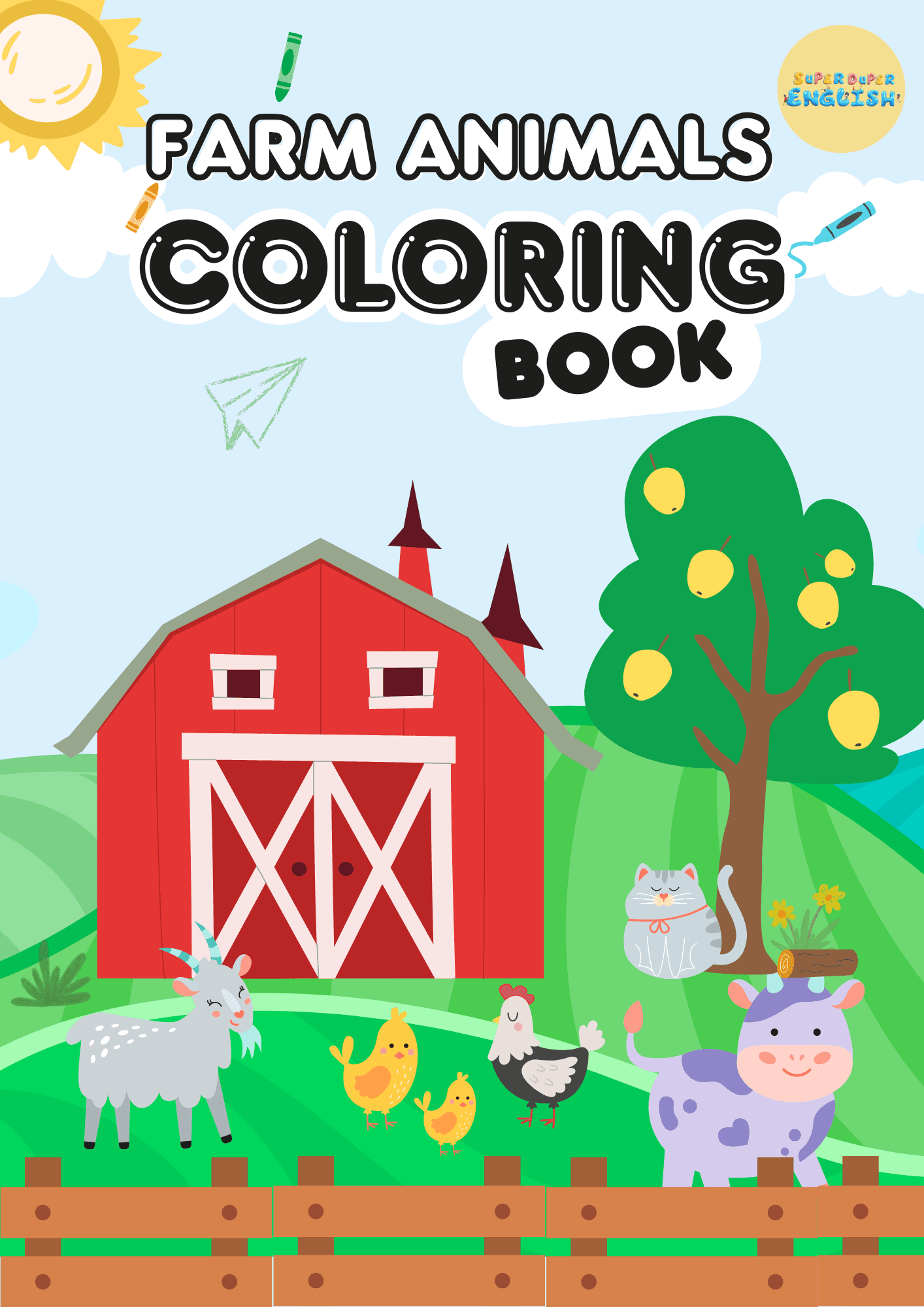 Farm Animals Coloring Book